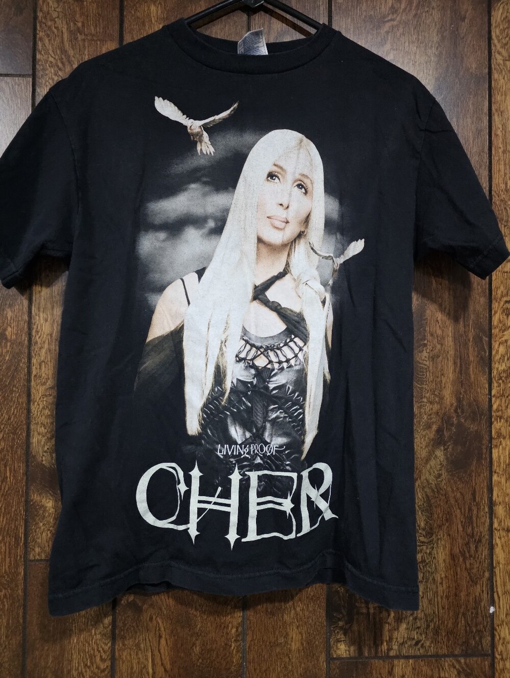 Cher Tour 2002 Living Proof Medium Graphic Tee Black Edith Cole Farewell